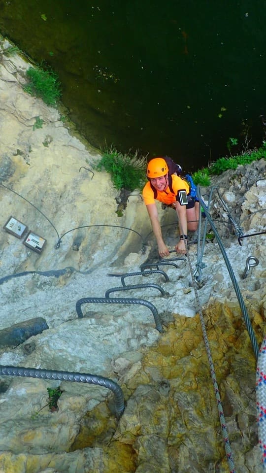 via ferrata du Gard avec ascension de la partie déversante